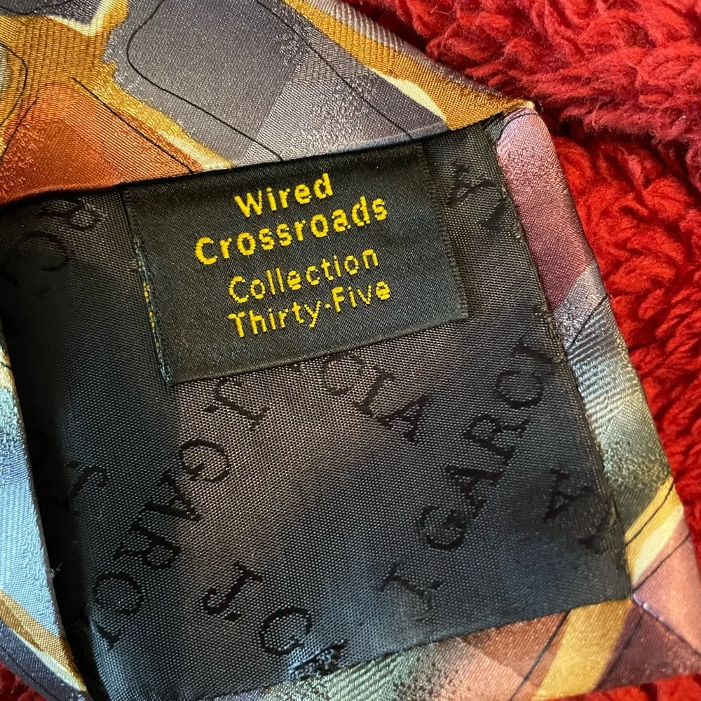 NWT JGarcia Man Wired Crossroads Collection 35 Tie Multi color All Silk Abstract